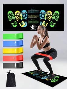 1pc 35x80cm (13.78x31.5 Inches) 1000GSM High Density Silicone Yoga Mat | Non-Slip Wear-Resistant Waterproof Fitness Training Mat | With Foot Position Guide Line Suitable For Squats, Yoga, Strength Training | Suitable For Wooden Floor, Tile, Cement | Washable And Easy To Clean, Multipurpose Home Gym Exercise Mat