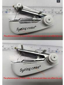 Portable Mini Sewing Machine, Handheld Manual Simple Sewing, Household Portable Tailor Machine, Small Sewing Machine, Micro Manual Sewing Machine, One-Piece Quick Sewing, Portable Sewing Machine, Multi-Functional Creative Sewing Machine - Sewing Machine Accessories Color Random - Multicolor - View 11