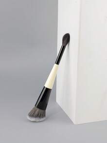 1/2 双头面部化妆刷，适用于粉底轮廓腮红高光和遮瑕刷，高级合成化妆刷套装。 - 彩色 - 查看 4