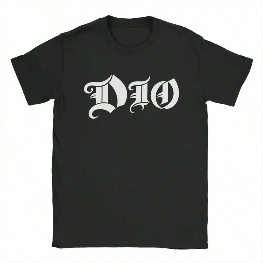 Camiseta Novelty 80s Heavy Metal Dio para Hombre Cuello Redondo 100% Algodón Camiseta de Manga Corta Idea de Regalo Ropa - Negro - Ver 1