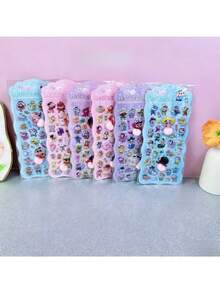 蜡笔小新 Gukha，Coquette，Y2K 主题贴纸，可重复使用/自粘，甜美少女风，极简美学，蝴蝶和动物图案 - 彩色 - 查看 2