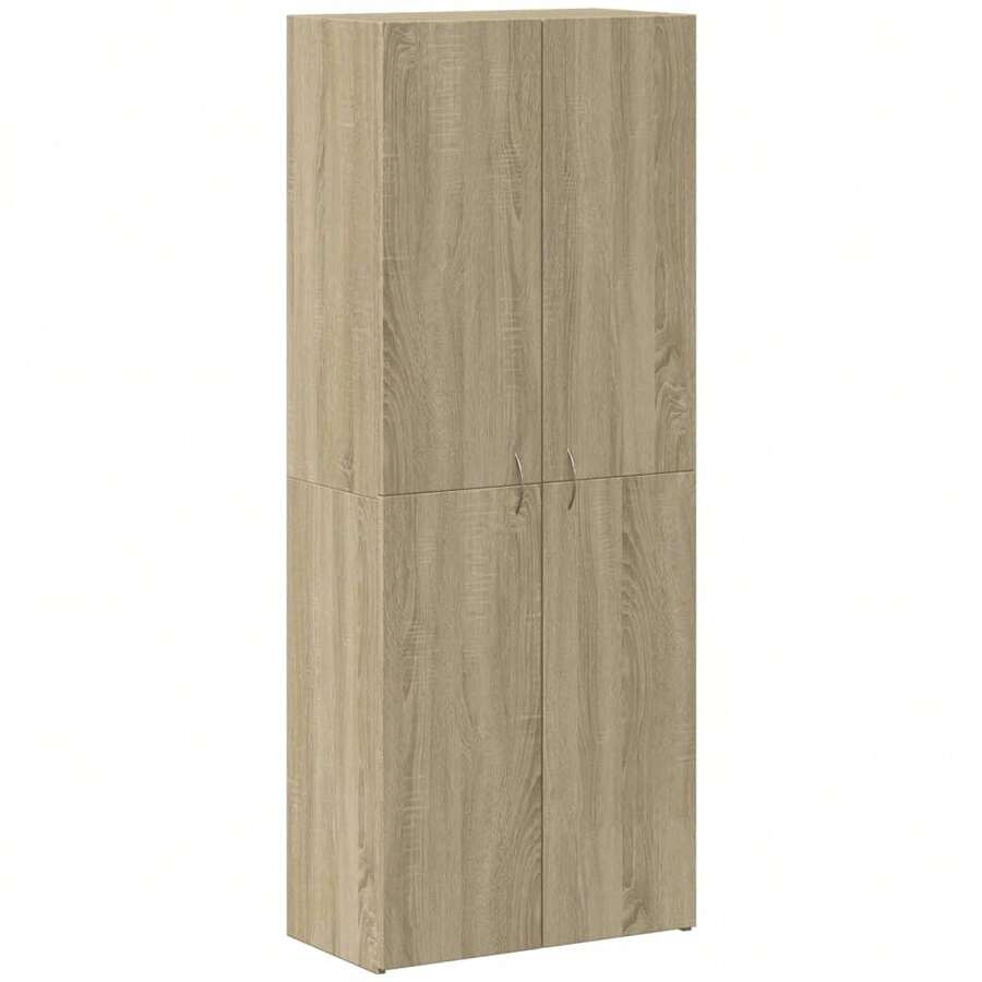 vidaXL Armoire de classement chêne sonoma 60x32x153 cm bois ingénierie - Braun - Übersicht 1