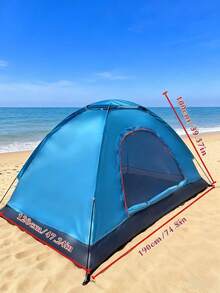 1 cort de camping cu plasă de țânțari, portabil și ușor de asamblat, acoperit cu argint pentru umbrire solară, potrivit pentru activități în aer liber, camping, parc, picnic, pescuit, echipament de camping, articole esențiale pentru camping - Multicolor - Vizualizare 13