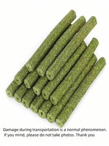 25pcs Special Wheatgrass Sticks For Rabbits, Guinea Pigs And Hamsters: Natural Wheatgrass Teething Toys, Rabbit Gnawing Snacks, Suitable For Rodents - Green - View 6