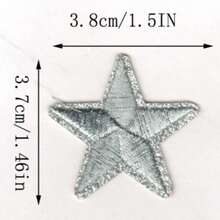 10 piezas de parches bordados con forma de estrella, adecuados para ropa, bolsos, zapatos, sombreros, decoración del hogar, con plancha - Multicolor - Ver 3