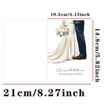 Bộ 2 thiệp chúc mừng đám cưới lãng mạn dành cho cặp đôi, kèm phong bì, thích hợp cho cô dâu, chú rể, khách mời, trang trí sự kiện, được thiết kế đặc biệt cho các cặp đôi hạnh phúc, món quà cưới lý tưởng cho bất kỳ ai. - Nhiều màu - Xem 2