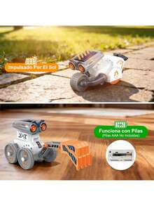 Robot de Juguete Solar 21 en 1, Juguetes de Proyectos STEM para Adolescentes de 8 a 16 Años, Kit de Experimentos de Construcción de Bricolaje, Alimentado por Energía Solar o Alimentado por Batería,38072134 - Verde Lima - Ver 2