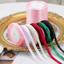 25 Meter/Rolle, 1cm breites Satinband, gewebtes Band für Geschenkverpackung, Tortendekoration, Geschenkschleife, Valentinstag - Verschiedenfarbig - Übersicht 8