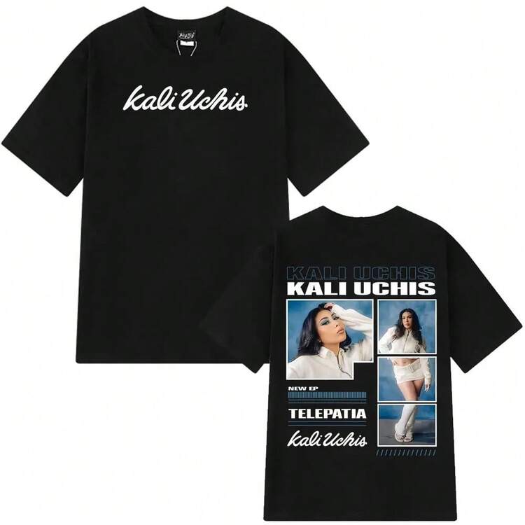 Camiseta de álbum de gira sincera KALI UCHIS para hombres y mujeres, ropa de manga corta de algodón, camisetas sueltas,  estética, camisetas Harajuku - Negro - Añade 11