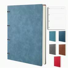 A4复古可替换内芯笔记本,绒面硬面封面 - 200页,带索引标签和横向页面,适用于日记、商业计划和旅行日志 - 硬面笔记本(A4尺寸),适用于学校用品和商务办公日记 - 彩色 - 查看 8