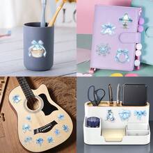 62pcs Blue Transparent PET Stickers Aesthetics Stickers For Water Bottles, Diaries, Laptops, Luggage, Bumpers, Cell Phones, Scrapbooks, Scooters, Helmets, Car Cartoon Stickers And Decals, Stickers Can Add A Lot Of Fun To Your Life - Baby Blue - View 7