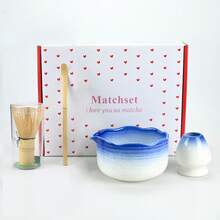 4pcs Japanese Ceramic Matcha Bowl Tea Set, Ideal For Christmas, Thanksgiving, Mother's Day Gifts, Matcha Green Tea Set - Multicolor - View 2