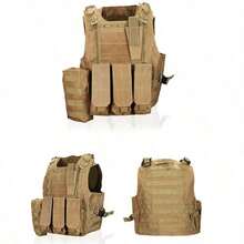 Military Tactical Vest Air Soft Paintball Molle Plate Carrier Combat Game Vest