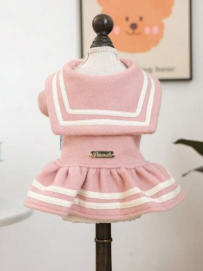 1 Stück Haustier Kleid mit Buchstabe Flicken Dekor