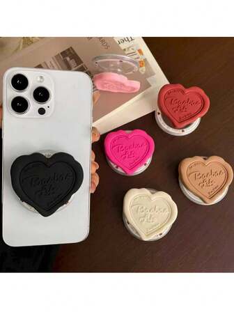 1 pieza Soporte magnético para teléfono con forma de corazón y diamantes de imitación, con electrochapado, succión fuerte, cojín de aire ajustable de escritorio, compatible con iPhone, teléfonos Android, regalo para cumpleaños, familia y amigos, accesorios para teléfono con gran capacidad de carga