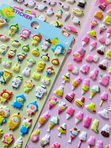 3D卡通泡沫贴纸 - 玉米狮、兔子、装饰贴纸、收藏贴纸 - 彩色 - 查看 3