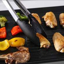 Stainless Steel & Silicone Tongs, Heat Resistant Food Clip, Kitchen Tongs For Barbecue, Pasta, Bread, Salad, Fruit - Multicolor - View 5