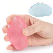 1 pieza Bola de ejercicio manual de silicona, entrenador de fuerza de agarre manual, ejercicio de resistencia para dedos y alivio del estrés - Multicolor - Ver 7