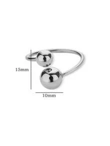 Irregular Beads Stainless Steel Rings For Women Men Open Adjustable Gold Color Chunky Ball Ring Minimalist Waterproof Jewelry - Ring - View 9