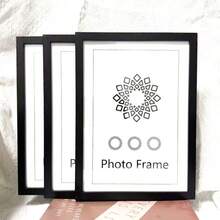 1个A4经典相框，适用于墙面或桌面，哑光黑白浅木纹，多功能文件框，仿木纹 - 彩色 - 查看 6