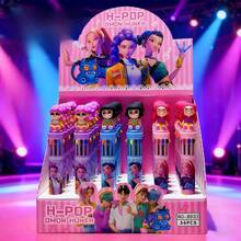 3pcs/Set Multicolor KPOP Gel Pens, 10 Colors Handheld Pens, Magic Hunters Group Plastic Ballpoint Pens, 0.5mm Gel Ink Pens, Signature Gel Pens, And Learning/Office Ballpoint Pens - Multicolor - View 1