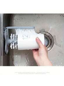 1 Creative Suction Cup Lazy Cup Brush Rotating Water Cup Cleaning Brush - Gray Cup Brush - 1pcs - View 5