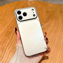 Compatible With IPhone 17 Pro Max Phone Case, 16 Matte AG Skin Feel 15 Pro Large Window Original Machine Sense 13 Pro Max Full Coverage Lens Hard Protective Case 14 Pro - Gold - View 4