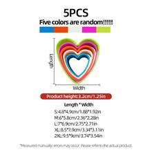 5pcs Plastic Cookie Cutters - Heart Shaped Baking Tools, DIY Dough Press Molds Suitable For Cookies, Cakes, Pastries - No Charging, Household Baking Tools. Valentine's Day Gift - - - View 8