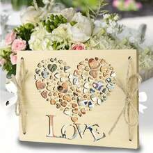 1-Piece Wooden Heart-Shaped Creative Wedding Guest Money Gift Wooden Craft Creative Graduation Gift Heart-Shaped Money Holder Gift Wedding Gift Ornament - Wood Color - View 5