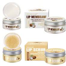 2pcs/Set Coconut Oil Lip Scrub 30g Lip Mask 30g Care Set Moisturizing Gloss Suitable For Dry And Cracked Lips, Cleansing Skin, Caring For Lips - 2pcs椰子唇部護理套裝 - 查看 9