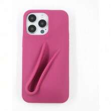 High Quality Soft Touch Silicone Lip Gloss Holder Phone Case For IPhone 17 16 15 14 Pro Max/Pro 16 15 14 Plus 17 Air 15 14, Shockproof & Anti-Drop Back Cover - 樹莓果凍 - 查看 4