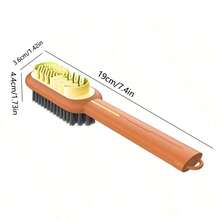 فرشاة تنظيف جلد الغزال ذات المقبض الطويل والوجهين، منظف بوت رياضية، مزيل بقع وغبار للأحذية والأمتعة، أداة تنظيف منزلية - متعدد الألوان - مشاهدة 8
