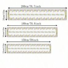 Easter Bunny Egg Flower Leaf Plant Table Runner Holiday Party Decor Washable Farmhouse Kitchen Dining Table Runner Easter Decorations - Multicolor - View 3