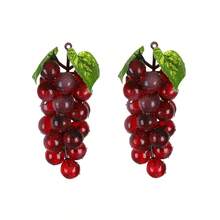 M.S MO SHI HOME FURNISHINGS 1/2/3/4/5个仿真葡萄,红、绿、黄、黑四色可选,塑料材质,逼真仿真水果,适用于家居装饰、展览装饰、厨房摆设、餐桌装饰、房间装饰、婚礼装饰、节日派对装饰、复活节、摄影道具、情人节、母亲节、生日礼物、毕业返校季房间装饰等。 - 彩色 - 查看 13