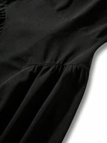 Women's Elegant Commuting & Dating A-Line Flare Dress, Solid Color, Elegant Knit Fabric, Spring/Summer - Black - View 9