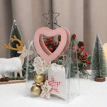 1pc, Reusable Transparent Gift Bag With Pink Handle, Transparent PVC Party Gift Bag, Suitable For Weddings, Bridal Parties, Birthdays, Valentine's Day, Home Decor | Decorative Gift Bags | Durable Gift Bags, Wedding Gift Bags - 粉色 - 查看 9