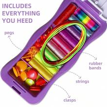 Girls Friendship Bracelet Making Kit, Craft Jewelry Making Supplies, Youth DIY Bracelets, Children's Birthday, Christmas, Halloween Gift - Multicolor - View 6