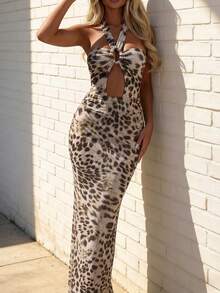 2026 New Fashionable Sexy Halter Tie Dye Bikini Set 2pcs Women Swimsuit - Multicolor - View 2