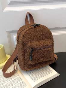 Mini-Rucksack für Frauen, modisch, leicht, geeignet für Reisen, Outdoor, täglichen Gebrauch, japanischer Stil - Braun - Übersicht 4