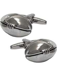 Mancuernillas De Balon Football Americano Plateadas Gemelos Mod. A-133,38073162 - A - Ver 1