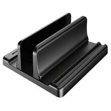 Vertical Laptop Stand For Desk,Dual Slots Plastic Laptop Holder With Space Saving 4-In-1 Design,Adjustable Laptop Organizer Storage Supports - Multicolor - View 16