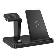 快速充电高品质无线充电器，兼容三星充电站，三合一快速充电支架，兼容三星 Galaxy S26/S25/S24/S23/S22/S21/S20、Note 20/10 和 Galaxy Buds，无线充电器兼容三星 Galaxy Watch Ultra 8 7 6 5 Pro/5/4/3/Active 2/1，情人节礼物 - 黑色 - 查看 4