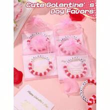 1 Pack Galentineu2019s Day Bracelets Women - Cute Friendship Bracelets With Happy Galentines Day Cards Drawstring Pouches, Bulk Pink Gifts Friends, Sleepover, Spa Day - 最初的 - 查看 2