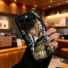 Funda de teléfono de moda, compatible con varios modelos de ,  y , funda de teléfono con diseño de persona y texto dorado para modelos de ,  y , protector de teléfono, funda de pareja, regalo para novio o novia, presente de vacaciones, este es un regalo popular para amigos o socios, adecuado para ocasiones de negocios. Duradera, resistente a las manchas y a las huellas dactilares, esta nueva funda para teléfono de hombres y mujeres es un gran regalo. - Burdeos - Ver 6