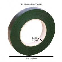 5pcs/Set 669.29 Inch Floral Stem Wrap Tape For Bouquet Packaging And Floral Crafts, Wedding Bouquets, Deep Green