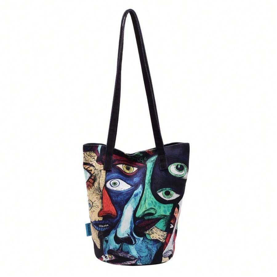Bolso cruzado de mujer con ilustraciones de cuento de hadas diseño único y moderno bolso bandolera versátil para mujeres bolso de hombro pequeño con dibujos - Sección Seis - Ver 1