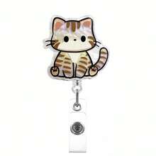 Retractable Badge Reel - Acrylic Clip For Nurses, Doctors And Medical Students - Fun Office Accessory, Dog Design - Clear - View 10