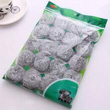 20-Pack Stainless Steel Wire Balls, Copper Filament Cleaning Brushes, Durable Rust-Resistant Industrial Cleaning Tools For Kitchen, Floors, Toilets, Shine Restoration - 20pcs - 查看 6