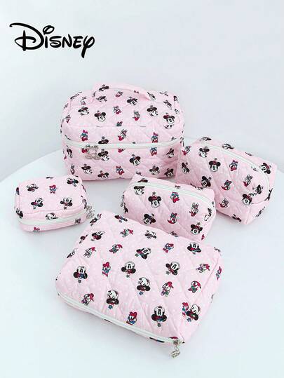 Disney 1 Túi đựng mỹ phẩm in hình nhân vật hoạt hình đáng yêu được cấp phép chính thức, Túi đựng mỹ phẩm cổ tích xinh xắn, Túi đựng cọ trang điểm đa năng di động, Túi đựng đồ chăm sóc da, Túi đựng đồ vệ sinh cá nhân, Túi đựng băng vệ sinh