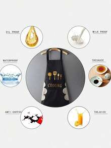 2pcs Strip Apron, Unisex Apron, Adjustable Waterproof Drip, With 2 Pockets, Cooking Kitchenapron, Suitable For Chefs, Barbecue Drawing Apron, Cooking Apron, Plus Size Apron - 彩色 - 查看 3